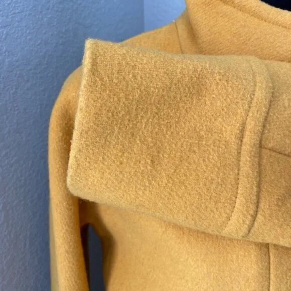 J.CREW Ochre Mustard Yellow Wool Blend City Coat Jacket Sz 4 - Picture 11 of 15